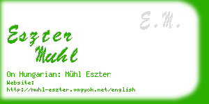 eszter muhl business card