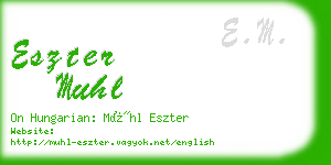 eszter muhl business card